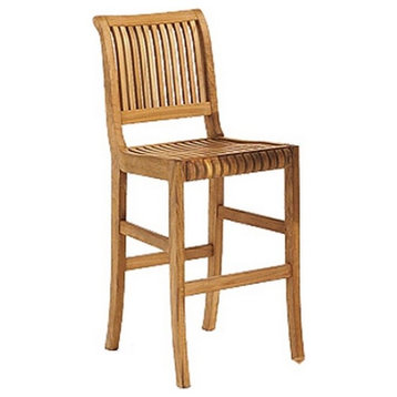 Teak Outdoor Patio Giva Bar Armless Chair