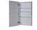 Euroline Medicine Cabinet, 13.5"x36", Polished Edge, Surface Mounted