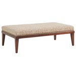 Lexington - Neiman Cocktail Ottoman - **Please note that if you choose a Non Railroad body fabric there will be seams on the bench seat cushion.