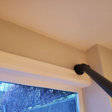 After Construction Deep Cleaning to Remove Dywall Dust Soil and Wood Chips Locat