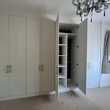 White Shaker-Style Fitted Wardrobe