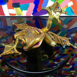Tracey Keller Bronze Frog Sculptures - Sculptures