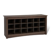 Shoe Cubbie Bench, Espresso