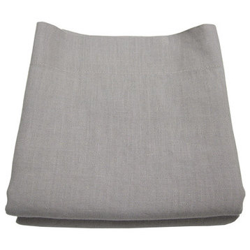 Linen Pillowcase Set of 2, Warm Gray 31"x20" Standard and Queen Size Pillows
