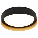 AFX Inc. - Reveal LED Flush Mount, Black/Gold, 12" - Features:
