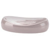 Assorted Colored Ceramic Pottery Oval Soap Dish, Lilac