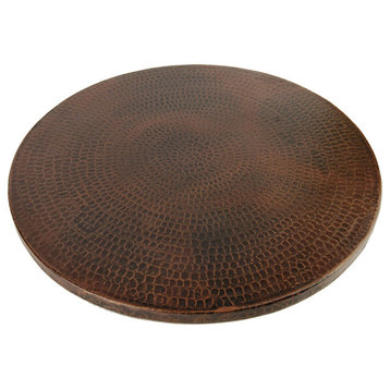 18" Hand Hammered Copper Lazy Susan