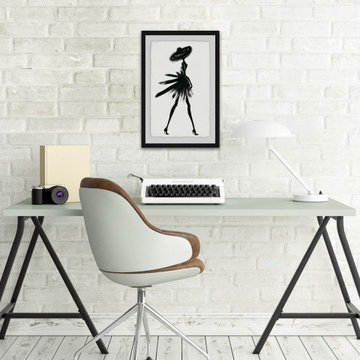 "Little Black Dress II" Framed Painting Print