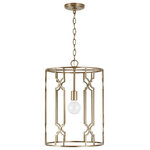 Capital Lighting - Capital Lighting Jordyn - 1 Light Pendant, Aged Brass Finish - APPLICATIONS: Perfect for use in foyer entryways,Jordyn 1 Light Penda Aged Brass *UL Approved: YES Energy Star Qualified: n/a ADA Certified: n/a  *Number of Lights: Lamp: 1-*Wattage:100w E26 Medium Base bulb(s) *Bulb Included:No *Bulb Type:E26 Medium Base *Finish Type:Aged Brass