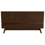 Maria Yee - Rhine 67" Sideboard, Finish: Pumpernickel, Brushed Nickel - Please refer to secondary image for color variation listed.