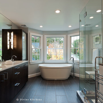 Modern Metrowest Boston Master Bathroom