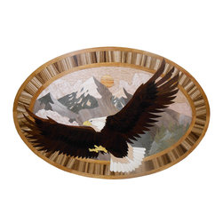 Oshkosh Designs Soaring Eagle Inlay Medallion - Hardwood Flooring