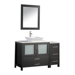 Ardan 60 inch Double Sink Modern Bathroom Vanity Espresso Finish - Bathroom Vanities And Sink Consoles