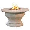 Inverted Dining Firetable With Concrete Top, Natural Gas