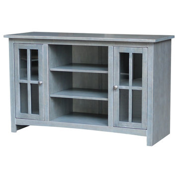 Entertainment / TV Stand - With 2 Doors - 48", Heather Grey-Antique Washed