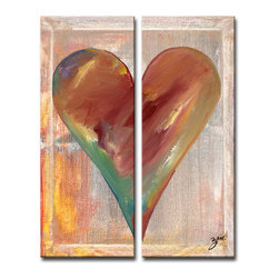 Ready2HangArt - Heartwork "Carter" 2-Piece Canvas Art Set, 40"x16" - Prints And Posters