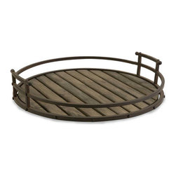 IMAX CKI Vermont Iron And Wood Tray - SKU: 10812 - Major Kitchen Appliance Parts And Accessories