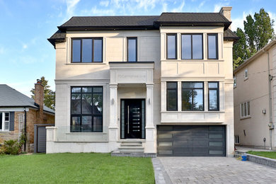 Contemporary exterior home idea in Toronto