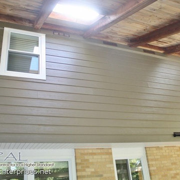 Hardie Plank Timber Bark with White Trim in Naperville