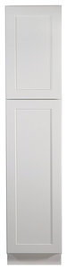 Brookings Unassembled Shaker Pantry Kitchen Cabinet 18", White