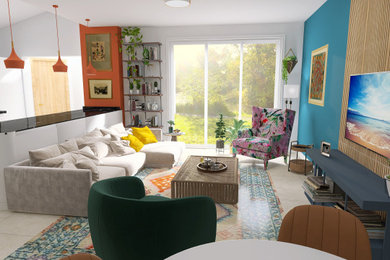 Living room - modern living room idea in Other
