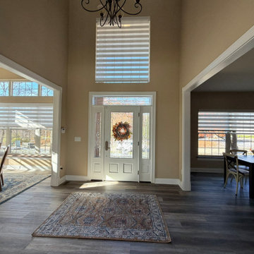 Lake Geneva- Banded Shades, faux wood and duette shades