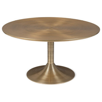Gold Round Pedestal Coffee Table | Bold Monkey Hypnotising