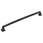 Amerock - Amerock Mulholland Appliance Pull, Black Bronze, 18" Center-to-Center - The Amerock BP53533BBR Mulholland 18 in (457 mm) Center-to-Center Appliance Pull is finished in Black Bronze. Elegantly designed with an inviting blend of sophisticated lines and understated details, the Mulholland collection is an obvious choice for lasting style. Black Bronze is a warm and slightly textured dark finish which nods to the softer side of Black without losing the richness of the Bronze feel. Founded in 1928, Amerock's award-winning home solutions including decorative and functional cabinet hardware, bath accessories, decorative hooks and wall plates have built the company's reputation for chic design accessories that inspire homeowners to express their personal style. Amerock offers a variety of styles and finishes at affordable prices that add the perfect finishing touch to any room