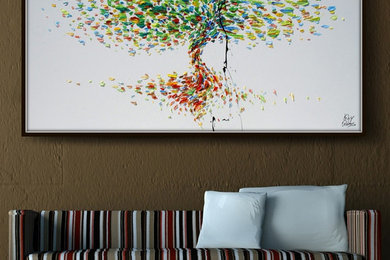 Living room - large modern living room idea in Tel Aviv