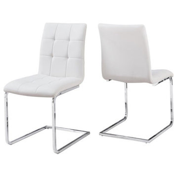 Steve Silver Escondido White Faux Leather Side Chair