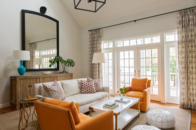 Inspiration for a coastal living room remodel in Charleston