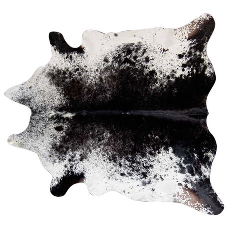 Pergamino Black Salt And Pepper Cowhide Rug, Large