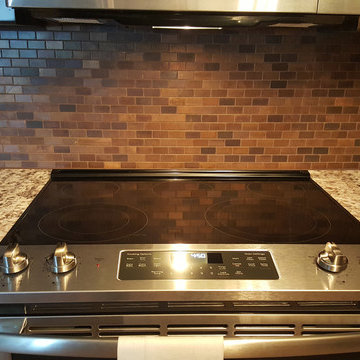 Eden Mosaic Tile Installations: Medium Brick Antique Copper Mosaic Tile