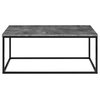 42" Mixed Material Coffee Table, Dark Concrete
