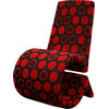 Baxton Studio Forte Red and Black Patterned Fabric Accent Chair, Set of 2