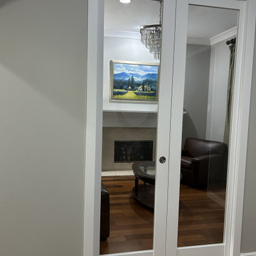 Lucia 2166 White Silk - Double Pocket doors