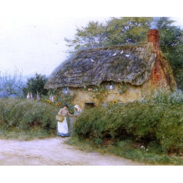 Helen Allingham RWS A Cottage With Sunflowers At Peaslake Wall Decal
