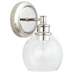 Capital Lighting - Capital Lighting 621111PN-426 Mid-Century - 1 Light Wall Sconce - Clean minimalism mixed with alluring, feminine eleMid-Century 1 Light  Polished Nickel CleaUL: Suitable for damp locations Energy Star Qualified: n/a ADA Certified: n/a  *Number of Lights: Lamp: 1-*Wattage:100w E26 Medium Base bulb(s) *Bulb Included:No *Bulb Type:E26 Medium Base *Finish Type:Polished Nickel