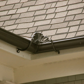 Half Round Aluminum Gutter with Decorative Cast Valley Diverter and our most pop