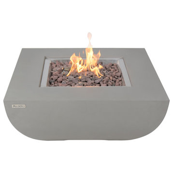 Modeno Westport Fire Table Square Concrete Fireplaces, Natural Gas