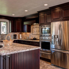 dark kitchen cabinets