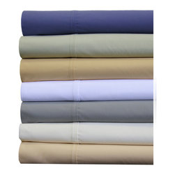 Abripedic - Percale 100% Cotton Deep Pocket 22" Sheet Set, Canvas, Queen - Sheet And Pillowcase Sets