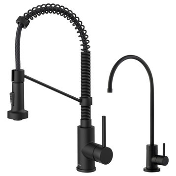 Kraus KPF-1610-FF-100 Bolden 1.8 GPM 1 Hole Pull-Down Faucet and - Matte Black