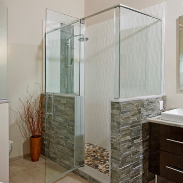 Modern Eclectic Master Bathroom- North Wales, PA