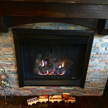 White Mountain Hearth Vent Free Gas Logs and Breckenridge Vent Free Firebox