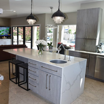 Gray Contemporary Kitchen