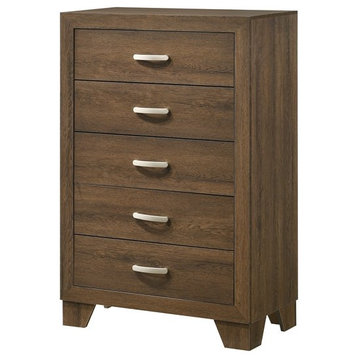 ACME Miquell Composite Wood 5-Drawer Bedroom Chest in Oak