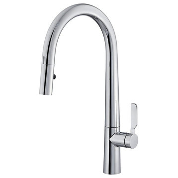 Danze Did-U-Wave Pull-Down Kitchen Faucet with Snapback Retraction, Chrome