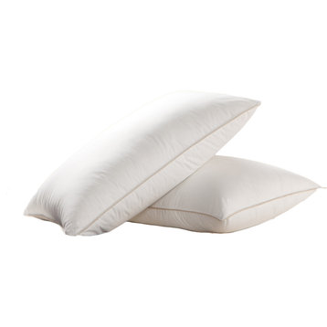 Luxurious  100% Siberian Goose Down Pillow 600Tc, 750FP,  Set Of 2, Queen