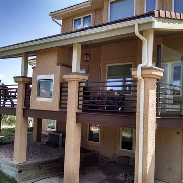 Amazing Custom Deck with Glass Windbreak
